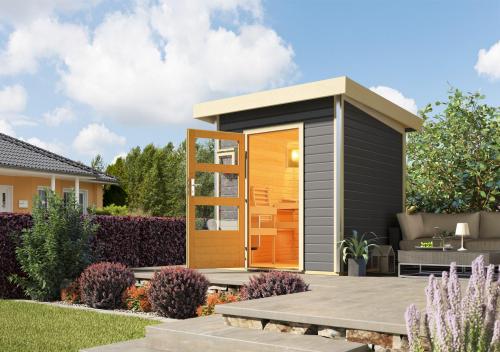 finská sauna KARIBU TORGE (86187) tm. terragrau - V57
