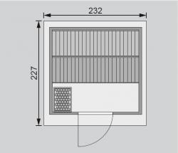 finská sauna KARIBU TORGE (86187) tm. terragrau - V57