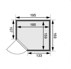 finská sauna KARIBU ELEA (6170) - V82