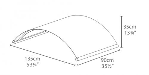 strieška nad dvere PALRAM ORION 1350 TW biela