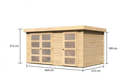 dřevěný domek KARIBU MÜHLENTRUP 2 (23618) natur