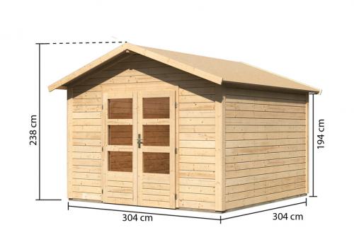 dřevěný domek KARIBU TALKAU 8 (83340) natur