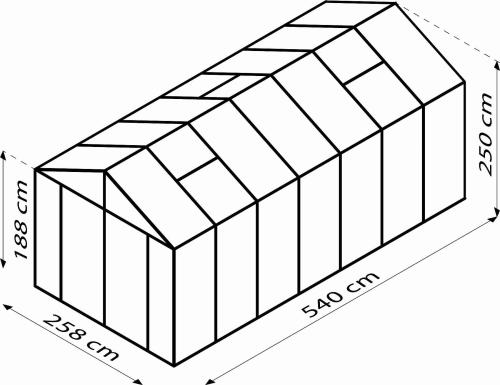 skleník VITAVIA ZEUS COMFORT 13800 PC 10 mm stříbrný