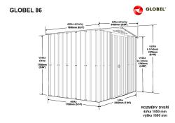 domek GLOBEL 86 ZELENÝ se střešním oknem - V105