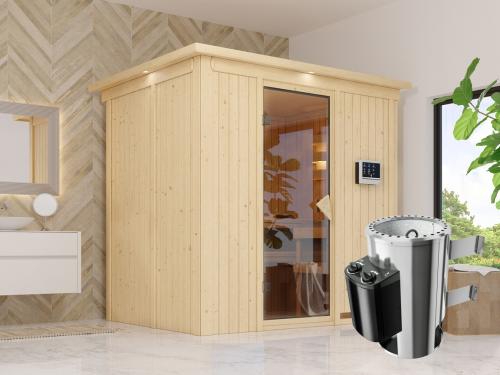 finská sauna KARIBU BODIN (47829) - set s kamny 3,6 kW (71312)