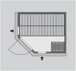 finská sauna KARIBU SIIRIN (71376) - set s kamny 3,6 kW (71312)