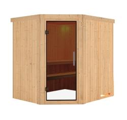 finská sauna KARIBU SIIRIN (71376) - set s kamny 3,6 kW (71312)