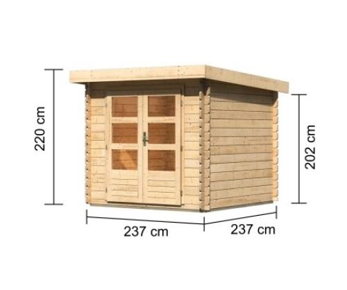 dřevěný domek KARIBU BASTRUP 2 (73283) natur