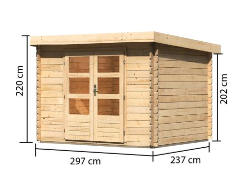 dřevěný domek KARIBU BASTRUP 3 (73285) natur