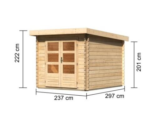 dřevěný domek KARIBU BASTRUP 4 (73286) natur