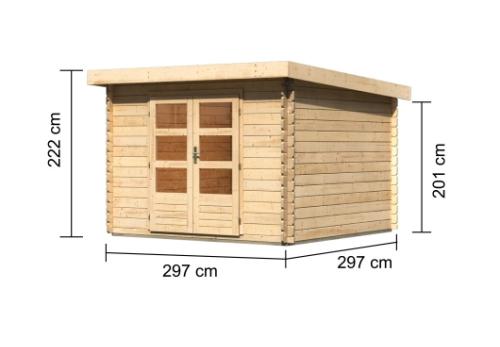 dřevěný domek KARIBU BASTRUP 5 (73287) natur