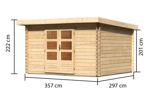 dřevěný domek KARIBU BASTRUP 7 (73306) natur