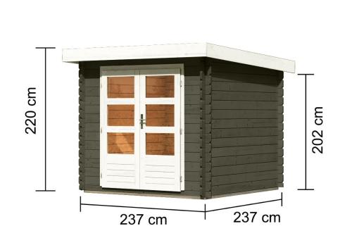 dřevěný domek KARIBU BASTRUP 2 (38752) terragrau