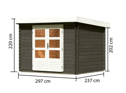 dřevěný domek KARIBU BASTRUP 3 (38753) terragrau