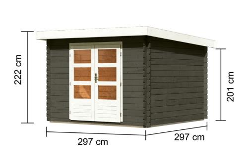 dřevěný domek KARIBU BASTRUP 5 (38755) terragrau