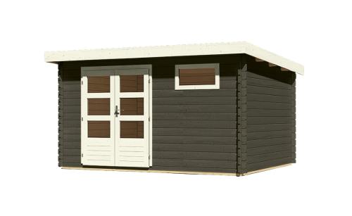 dřevěný domek KARIBU BASTRUP 8 (38757) šedý LG2855