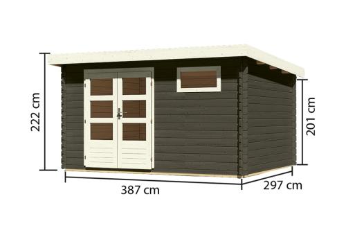 dřevěný domek KARIBU BASTRUP 8 (38757) terragrau