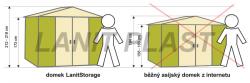 set domek se základnou LANITPLAST LANITSTORAGE 10x12 - VÝPRODEJ