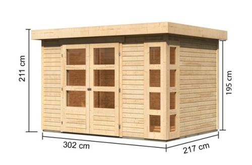 dřevěný domek KARIBU KERKO 4 (82928) natur