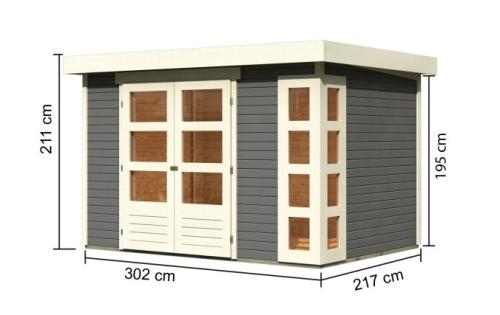 dřevěný domek KARIBU KERKO 4 (82929) terragrau