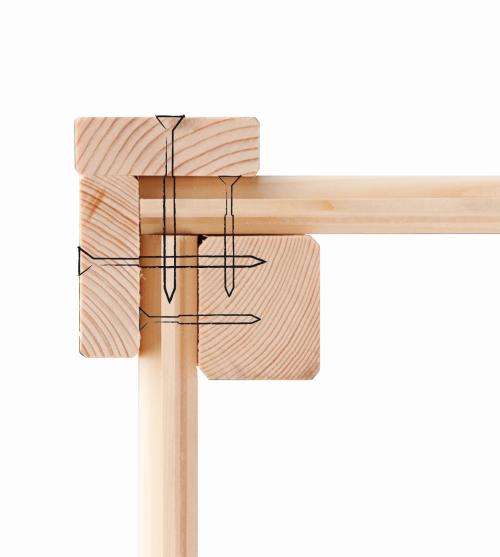 dřevěný domek KARIBU KERKO 4 + přístavek 150 cm (23516) natur
