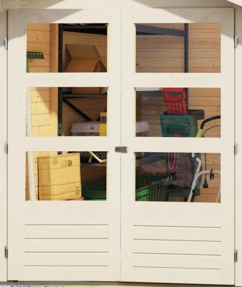 dřevěný domek KARIBU KERKO 4 + přístavek 150 cm (23517) terragrau