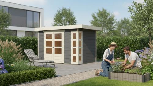 dřevěný domek KARIBU KERKO 5 (9184) terragrau