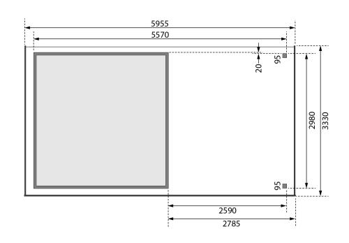 dřevěný domek KARIBU KERKO 6 + přístavek 280 cm (23718) terragrau