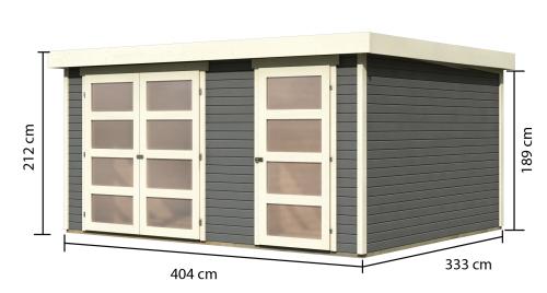 dřevěný domek KARIBU MÜHLENTRUP 3 (39048) terragrau