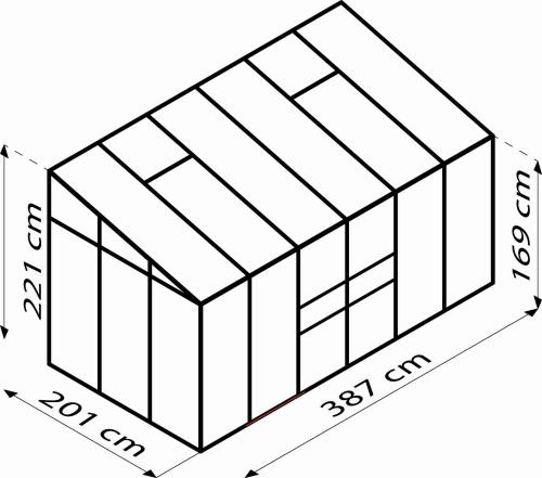 skleník VITAVIA IDA 7800 PC 4 mm stříbrný