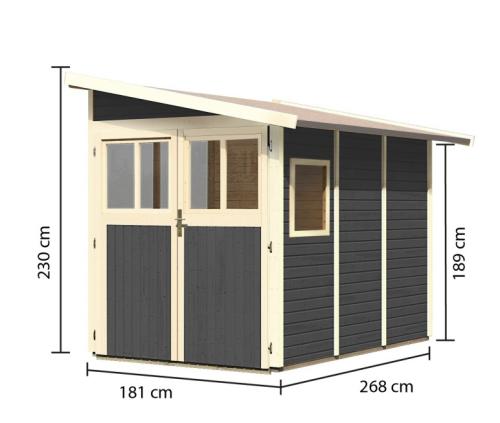 dřevěný domek KARIBU WANDLITZ 3 (73073) terragrau