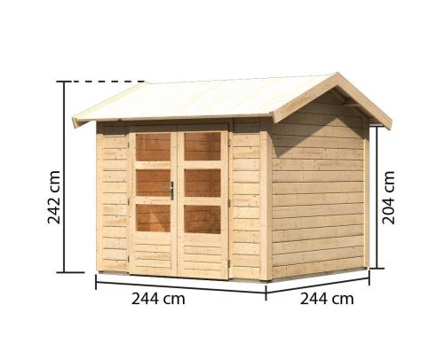 dřevěný domek KARIBU THERES 3 (31442) natur