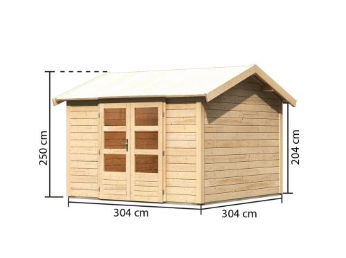 dřevěný domek KARIBU THERES 7 (31446) natur
