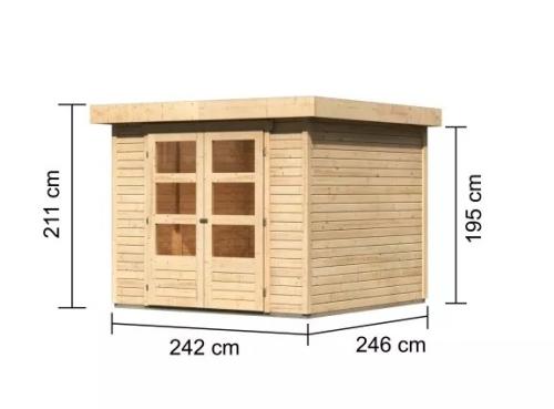 dřevěný domek KARIBU ASKOLA 3,5 (77715) natur