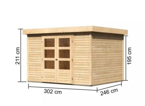 dřevěný domek KARIBU ASKOLA 5 (73062) natur