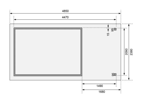 dřevěný domek KARIBU ASKOLA 4 + přístavek 150 cm (23498) natur