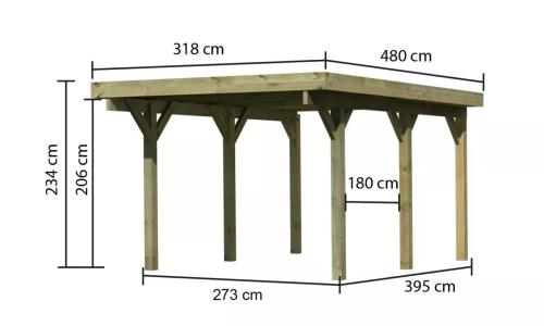 carport KARIBU CLASSIC 1A 61577