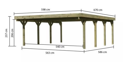 carport KARIBU CLASSIC 2A 61960