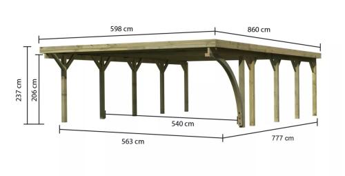 carport KARIBU CLASSIC 3B 61964