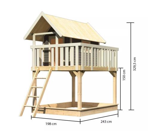 dětské hřiště KARIBU FIDEL 22351 terragrau