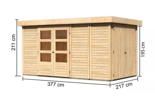 dřevěný domek KARIBU RETOLA 5 (82964) natur