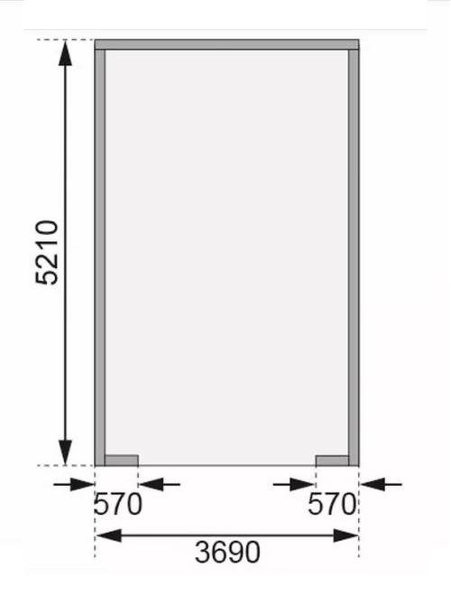dřevěná garáž KARIBU 39936 40 mm antracit 