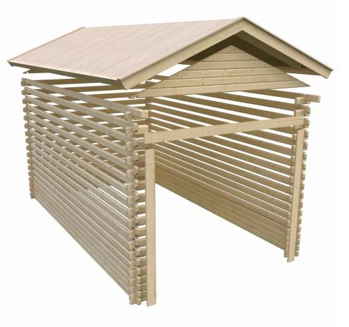 dřevěná garáž KARIBU 39936 40 mm antracit 
