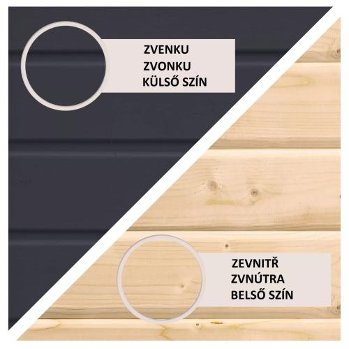 dřevěná garáž KARIBU 39936 40 mm antracit 