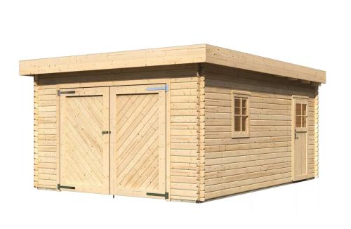 dřevěná garáž KARIBU FLACHDACH 9140 natur LG3395