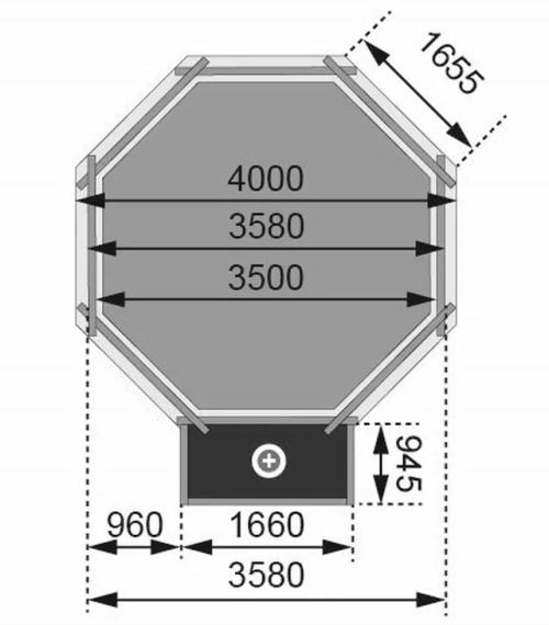 bazén KARIBU model 1B (45627) 4,8 x 4,0 m