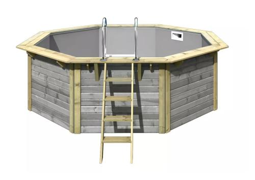 bazén KARIBU model X1 (39067) 4,0 x 4,0 m terragrau