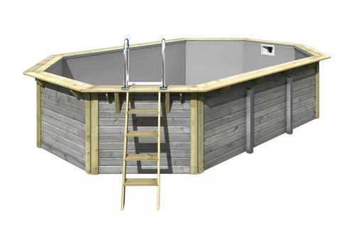 bazén KARIBU model X4 (39131) 6,1 x 4,0 m terragrau
