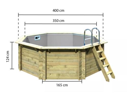 bazén KARIBU model 1A (44406) 4,0 x 4,0 m