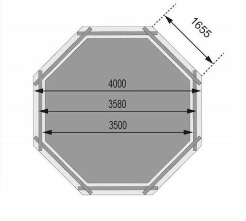 bazén KARIBU model 1A (44406) 4,0 x 4,0 m